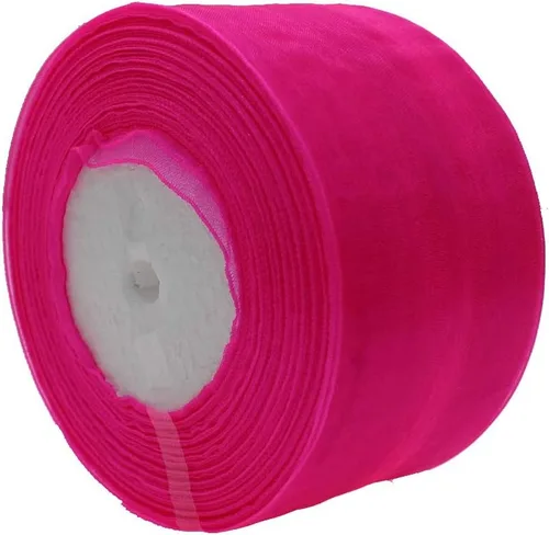 Vista 20 de Cinta de organza de 1 pulgada, 50 yardas, cinta transparente brillante para envolver regalos, decoración y manualidades (1 pulgada, 625039 negro)