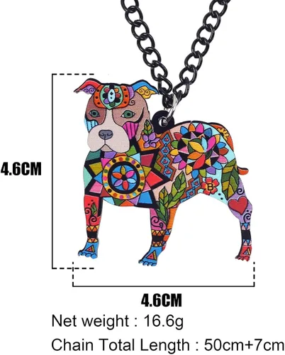 Vista 6 de DUOWEI Acrylic Dog Jewelry Sets Cute Pet Dog Gifts for Women Girls Dog Lovers