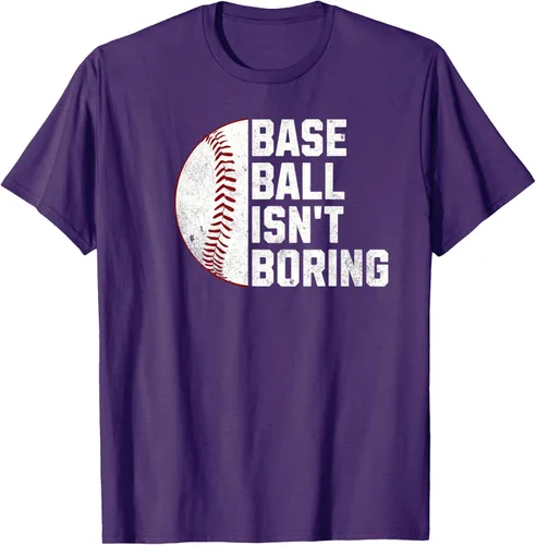 Vista 65 de Camiseta Baseball Isn't Boring, Negro