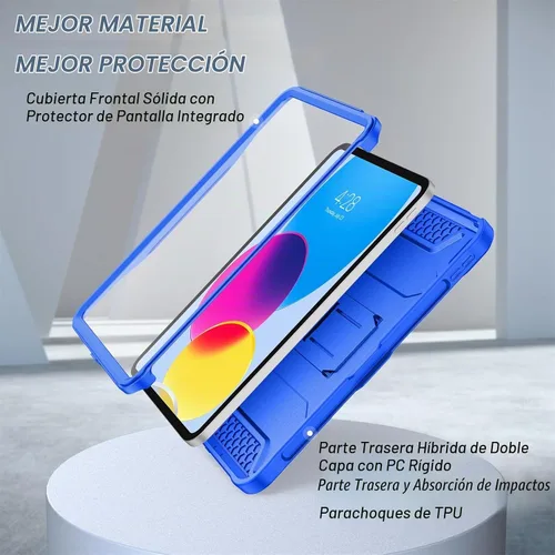 Vista 5 de Funda Soke para iPad (A16) de 11ª generación de 11 pulgadas 2025, iPad de 10ª generación de 10.9 pulgadas 2022, con protector de pantalla