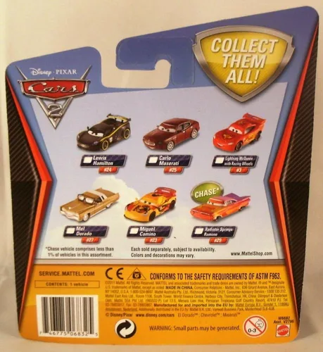 Vista 2 de Disney Pixar Cars 2 - Radiator Springs Ramone Escala 1:55 Persecución Carro Personaje #29