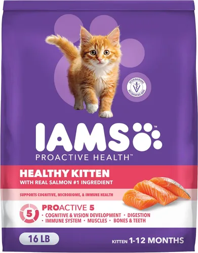 Vista 14 de IAMS Proactive Health Healthy Kitten Dry Cat Food, Chicken, 3.5 lb Recomendados por veterinarios, DHA Omega-3 y taurina apoyan el cerebro