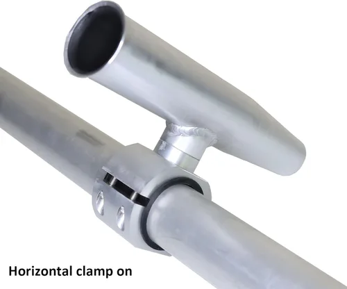 Vista 4 de Soporte de varilla de aluminio con abrazadera única en ajuste 1.5 ", 1.875 ", 2 "pulgadas horizontal o vertical Torre de barco de pesca/poste