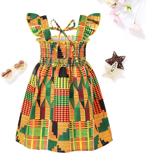Vista 3 de YOUNGER TREE - Conjunto de ropa para bebé, diseño africano Dashiki Ankara