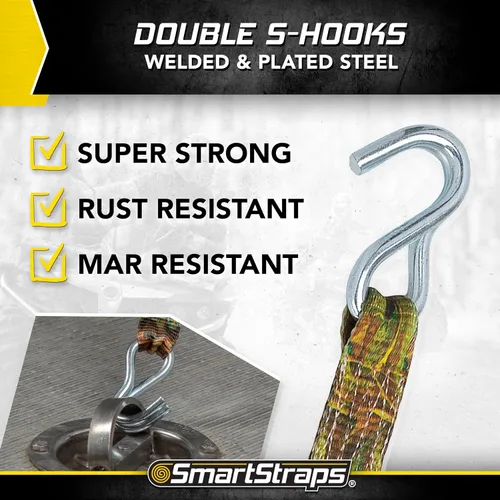 Vista 7 de SmartStraps 1956 14' Correas de carraca CamoX de 14 pies con tejido de camuflaje (5,000 lb)