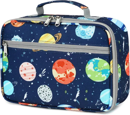 Vista 15 de abshoo Bolsa de almuerzo con aislamiento térmico para niñas, bolsa de almuerzo reutilizable, kit de bolsa de comida para niñas escolares (mariposa)