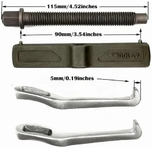 Vista 3 de Extractor de 2 garras, extractor de engranajes de 2 garras para la extracción de polea, volante y cojinete, extractor de engranajes pequeños (10 cm)