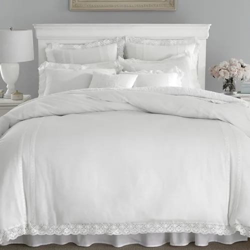 Vista 3 de Laura Ashley - Juego de funda de edredón tamaño individual, ropa de cama reversible de algodón con funda a juego, decoración ligera del hogar