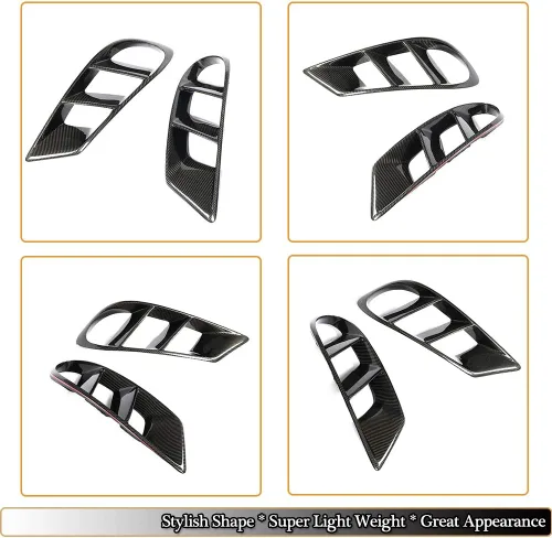 Vista 2 de Cubierta de parrilla para lámpara antiniebla para Mercedes Benz CLS Clase CLS350 CLS400 CLS550 Sport Sedan 2015-2018 salida de fábrica de fibra