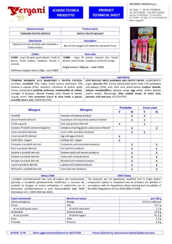 Vista 7 de Vergani Fruit Mix - Barras de turrón suave, sin gluten, paquete de 4, 3.53 oz cada una