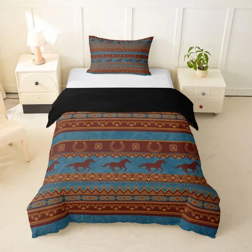 Vista 20 de Erosebridal Bohemian Duvet Cover Twin Country Southwestern Comforter Cover for Kids Teens Boho Aztec Arrows Diamond Bedding Set Black Gray Geometric