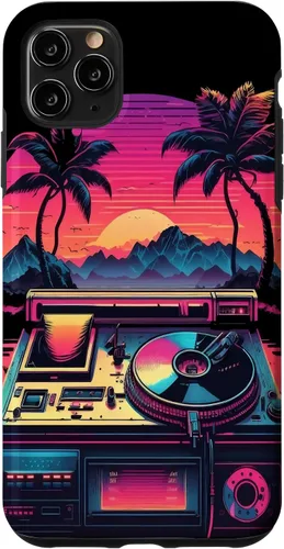 Vista 12 de AV Technician Turntable Audio Sound Record Vinyl Synthwave Case for iPhone 15 Plus