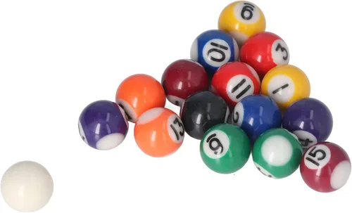 Vista 7 de Juego de 16 mini bolas de billar de 0.98 pulgadas, mini bolas de billar de resina con 8 colores para diversión familiar, entretenimiento