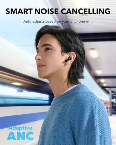 Vista 3 de Soundcore P40i by Anker Auriculares con cancelación de ruido con ANC adaptable (paquete de 2)
