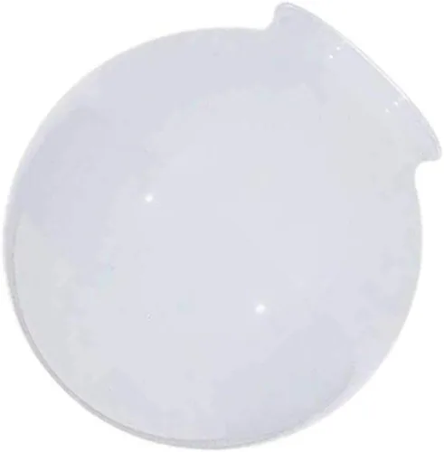 Vista 2 de Globo de cristal blanco de 8 pulgadas - Apertura de ajuste de 4 pulgadas