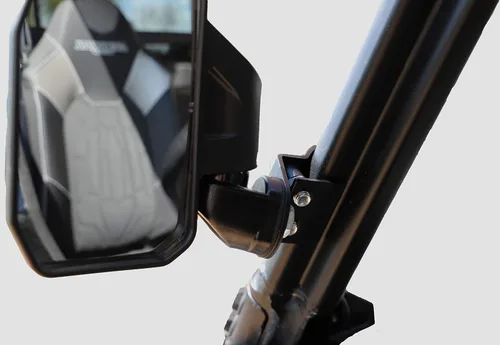 Vista 9 de Chupacabra Offroad Espejo lateral retrovisor para UTV (paquete de 2) Polaris Ranger Pro Fit/General/Defender Break Away con brazo ajustable