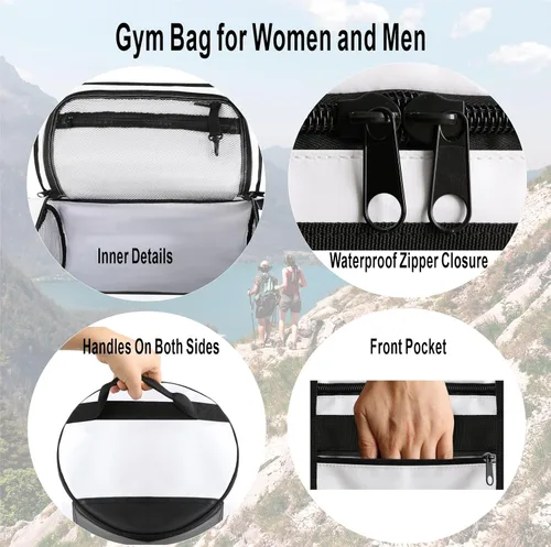 Vista 4 de Bolsa de gimnasio para mujeres y hombres, grandes bolsas de viaje deportivas, bolsas de fin de semana, bolsa de baile de entrenamiento, bolsa