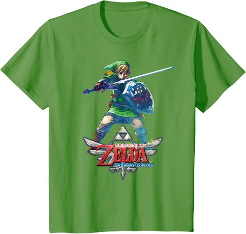 Vista 10 de Camiseta Nintendo Zelda Skyward Sword Link Ready for Battle Negro