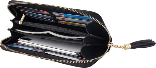 Vista 4 de Travelambo Cartera con fleco para mujer con correa de muñeca