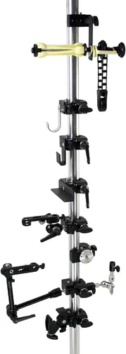 Vista 3 de Kupo Abrazadera Convi con mango ajustable, negro, receptor hexagonal y bloqueo de resorte de seguridad para accesorios de agarre (KG701511)
