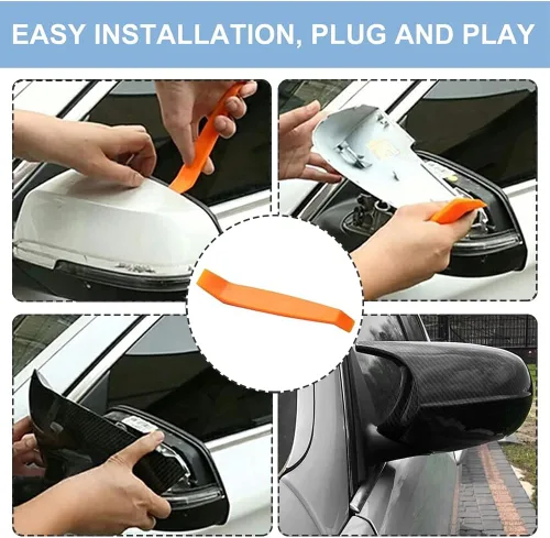 Vista 4 de Cubiertas de tapa de espejo de puerta lateral compatibles con BMW E87 2004-2006, E81 2005-2009, E82 E88 2007-2009, E90 E91 2005-2007, E92 E93