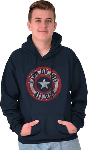 Vista 4 de Brisco Brands I Can Do This All Day Star Shield Hoodie Sweatshirt Women Men