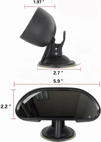 Vista 2 de Espejo retrovisor de bebé para automóvil, parabrisas frontal para bebé, espejo retrovisor para bebé, espejos ajustables de 360 grados para ver niños