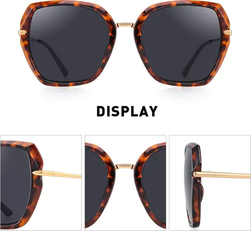 Vista 3 de OLIEYE - Lentes de sol polarizados para mujer, con protección UV400, anteojos de moda