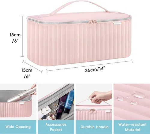 Vista 9 de Lexeeco Secador de pelo Herramientas Bolsa de viaje para Shark Flex Style Rosa