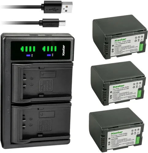 Vista 8 de Kastar Paquete de 1 batería CGR-D28 y cargador USB LTD2 de repuesto para Panasonic PV-DV700, PV-DV701, PV-DV702, PV-DV710, PV-DV800, PV-DV800K