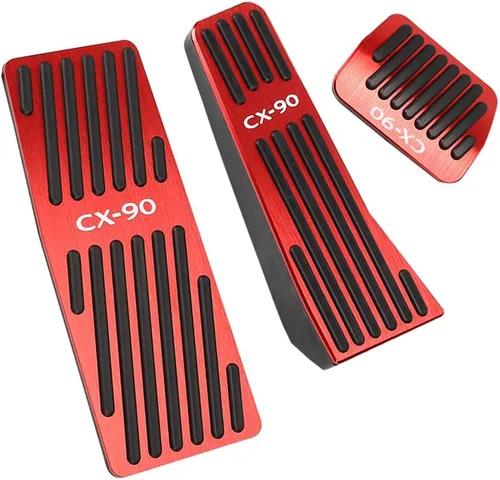 Vista 16 de BOYUER Juego de 3 almohadillas antideslizantes para pedal de acelerador de gas de freno de aluminio sin perforaciones para Mazda CX-5 2013-2025 Negro
