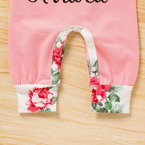 Vista 7 de GRNSHTS Conjunto de ropa para bebé recién nacida, mameluco con estampado de letras, sombrero+diadema para llegar a casa