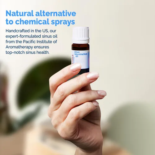 Vista 5 de Baraka Aceite de rejuvenecimiento sinusal – Mezcla de 6 aceites esenciales orgánicos para una respiración nasal clara, alivia la presión sinusal