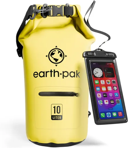 Vista 38 de Earth Pak Bolsa seca impermeable con bolsillo con cremallera, mochila impermeable para mantener el equipo seco