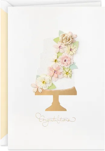 Vista 7 de Tarjeta de boda Hallmark Signature, tarjeta de despedida de soltera, tarjeta de compromiso (Champagne)