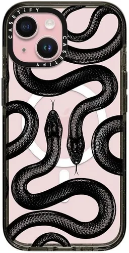 Vista 24 de CASETiFY Impact Funda para iPhone 15 [Probada contra Caídas de Grado Militar 4X / Protección contra Caídas de 8.2 pies / Compatible con Magsafe]