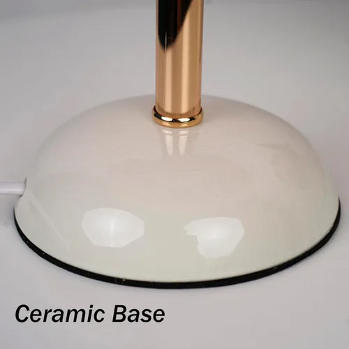 Vista 7 de Meefad Lámpara de noche de plumas, luz nocturna LED moderna con base de cerámica, lámpara de mesa rosa para dormitorio