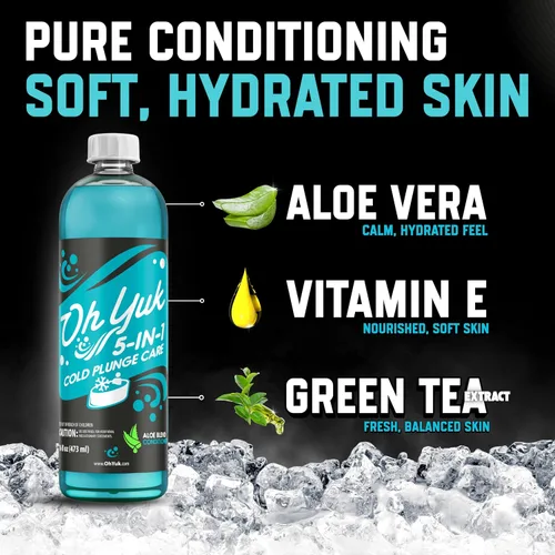 Vista 2 de Oh Yuk Tratamiento de agua fría 5 en 1 – Limpiador, clarificador, acondicionador, combate los olores, desodoriza – Cuidado de baño de hielo y bañera