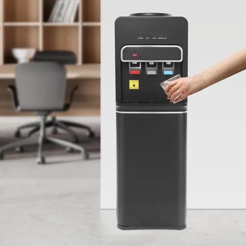 Vista 7 de Dispensador de enfriador de agua de carga inferior, dispensador de agua para botella de 5 galones, 3 ajustes de temperatura, dispensador de agua