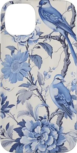 Vista 15 de Chinoiserie Floral Toile Blue and White Case for iPhone 16