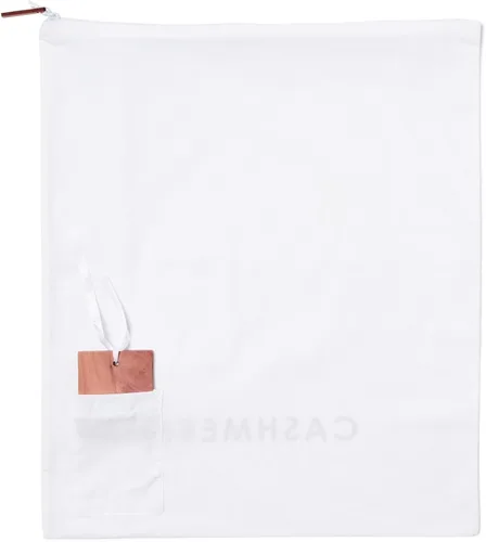 Vista 2 de Conjunto de bolsa de almacenamiento de suéter de lana de cachemira con madera de cedro integrada