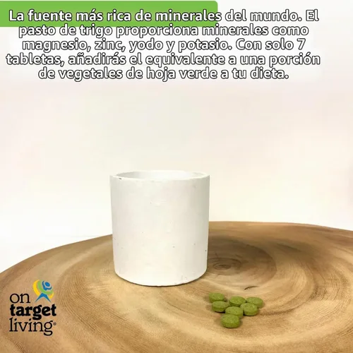 Vista 5 de On Target Living Tabletas de hierba de trigo - 500 tabletas USDA Organic