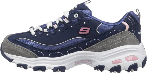 Vista 9 de Skechers D'Lites - Tenis de espuma viscoelástica con cordones para mujer
