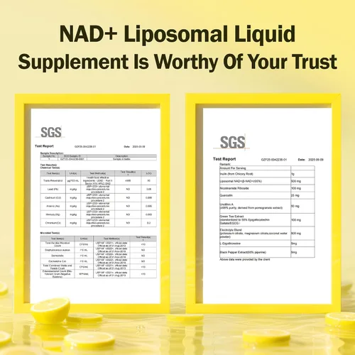 Vista 2 de Suplemento líquido liposomal NAD+ - Diseñado para ayudar a apoyar la absorción - absorción celular mejorada, ayuda a apoyar la salud celular normal