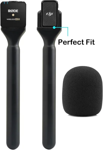 Vista 6 de Soporte de micrófono para Rode Wireless GO 2 II, soporte de micrófono compatible con DJI Mic 2/1 Hollylandia Micrófono inalámbrico de mano