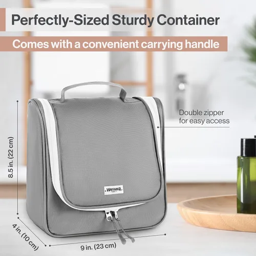 Vista 5 de Wayfarer Supply - Bolsa de aseo para colgar Kit de viaje plegable, negro