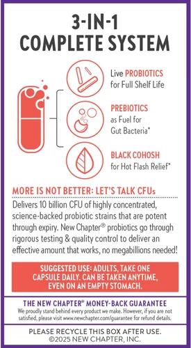 Vista 7 de New Chapter All-Flora - Probiótico para el equilibrio de la menopausia, probióticos ultraconcentrados para mujeres con cohosh negro