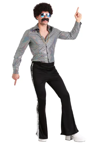 Vista 3 de Camisa de Disfraz Bola de Disco para Hombre Multicolor