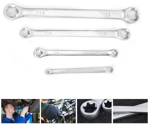 Vista 8 de Acouto e juego de llaves e18 e8 herramientas de extensión offset e12 para caja doble trinquete e-llave hexagonal hembra e herramienta de reparación