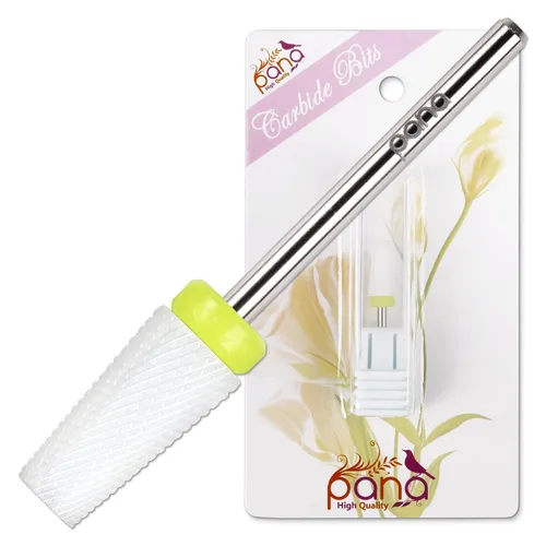 Vista 15 de PANA - Cabezal cónico de carburo con vástago de 3/32 pulgadas (negro, grano grueso), broca de uñas para eliminación rápida de acrílico o gel duro